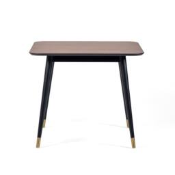 Cheshire Premium Findlay 90cm Square Dining Table - Walnut & Black - thumbnail 7