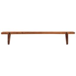 Berkfield Home Wall Shelves 2 pcs 110x20x18 cm Solid Wood Acacia in Brown - Size: 110 x 20 x 18 cm - thumbnail 2