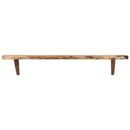 Berkfield Home Wall Shelves 2 pcs 110x20x18 cm Solid Wood Acacia in Brown - Size: 110 x 20 x 18 cm - thumbnail 3