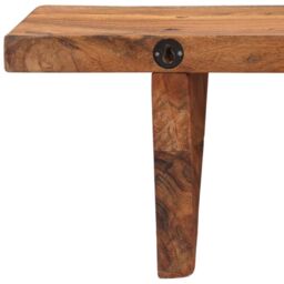 Berkfield Home Wall Shelves 2 pcs 110x20x18 cm Solid Wood Acacia in Brown - Size: 110 x 20 x 18 cm - thumbnail 4