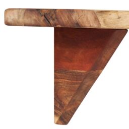 Berkfield Home Wall Shelves 2 pcs 110x20x18 cm Solid Wood Acacia in Brown - Size: 110 x 20 x 18 cm - thumbnail 5