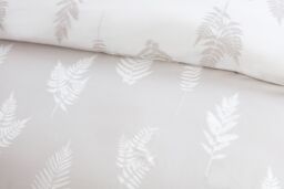 Rapport Home Fern Floral Microfibre Complete Duvet Cover Set With Pillowcase in Silver - Size: Single - thumbnail 2