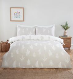Rapport Home Fern Floral Microfibre Complete Duvet Cover Set With Pillowcase in Silver - Size: Single - thumbnail 3