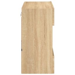 Berkfield Home TV Wall Cabinet with LED Lights Sonoma Oak 58.5x30x60.5 cm in Brown - thumbnail 9