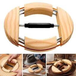 FLAVORA Adjustable Wooden Hat Stretcher Shaper For Adults in Natural - Size: 500mm - thumbnail 3