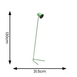 ValueLights Lark Metal Task Slimline Floor Lamp & LED Bulb in Green - thumbnail 6
