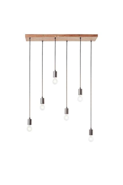 Netlighting Stellan Plate Pendant Ceiling Lamp Oak Stained Plywood Anthracite Finish in Black - image 1