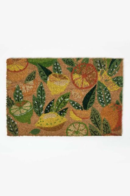 Homescapes Citrus Non-Slip Coir Doormat - Size: 40 cm x 60 cm - image 1