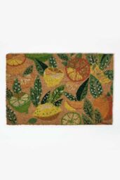 Homescapes Citrus Non-Slip Coir Doormat - Size: 40 cm x 60 cm - thumbnail 1