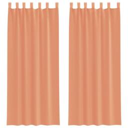 Berkfield Home Voile Curtains with Loops 2 pcs Terracotta 140x260 cm