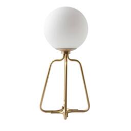 Angel Cerda Table Lamp Gold Steel & White Tinted Glass, E27 - thumbnail 2