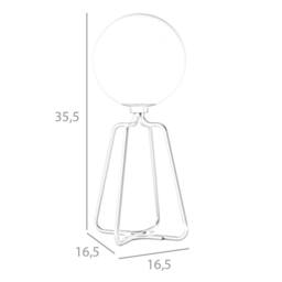 Angel Cerda Table Lamp Gold Steel & White Tinted Glass, E27 - thumbnail 8