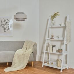 ValueLights Weaver 3 Tier Pair of Grey Ceiling Pendant Shades - thumbnail 2