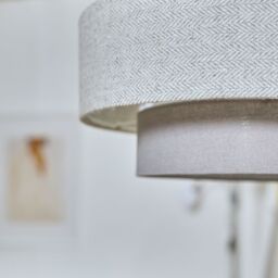 ValueLights Weaver 3 Tier Pair of Grey Ceiling Pendant Shades - thumbnail 5