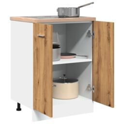 Berkfield Home Bottom Cabinet Lyon Artisan Oak 60x46x81.5 cm Engineered Wood in Brown - thumbnail 4