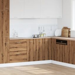 Berkfield Home Bottom Cabinet Lyon Artisan Oak 60x46x81.5 cm Engineered Wood in Brown - thumbnail 3