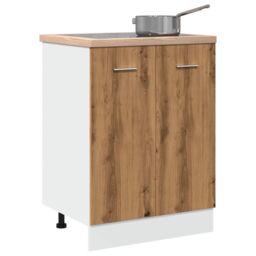 Berkfield Home Bottom Cabinet Lyon Artisan Oak 60x46x81.5 cm Engineered Wood in Brown - thumbnail 1