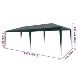 Berkfield Home Party Tent 3x6 m PE Green - thumbnail 6