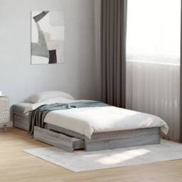Berkfield Home Modern Bed Frame with Drawers without Mattress Grey Sonoma 100x200 cm - thumbnail 2