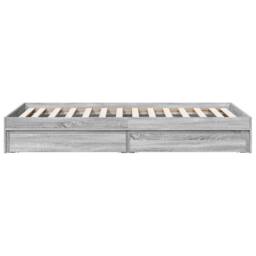 Berkfield Home Modern Bed Frame with Drawers without Mattress Grey Sonoma 100x200 cm - thumbnail 5