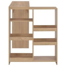 Berkfield Home Comfortable Bar Table with Moveable Shelf Oak 138x39x110 cm in Light Oak - Size: 138 x 39 x 110 cm - thumbnail 4