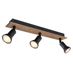 Netlighting Drew Ceiling Spotlight Bar Dark Brown 3x GU10