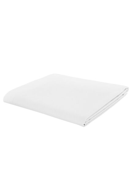Catherine Lansfield 'Easy Iron Percale' Flat Sheets in White - Size: Single Flat - image 1