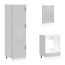 Berkfield Home 7 Piece Kitchen Cabinet Set Kalmar Concrete Grey Engineered Wood - thumbnail 5