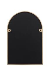 H&O Direct Metal Frame Wall Mirror Arch Vanity Mirror for Living Room Bedroom in Gold - thumbnail 3