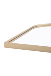 H&O Direct Metal Frame Wall Mirror Arch Vanity Mirror for Living Room Bedroom in Gold - thumbnail 5
