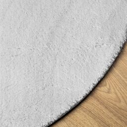 Berkfield Home Rug HUARTE Short Pile Soft & Washable Grey √ò 100 cm - Size: Medium - thumbnail 4