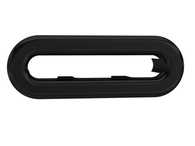 Balterley Traditional Oval Overflow Cover Matt Black 50mm x 26mm - image 1