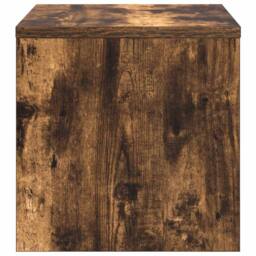 Berkfield Home Bedside Cabinet Smoked Oak 40x30x30 cm Engineered Wood in Brown - Size: 40 x 30 x 30 cm - thumbnail 6