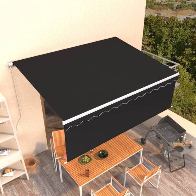 Berkfield Home Manual Retractable Awning with Blind 4.5x3m Anthracite - image 1