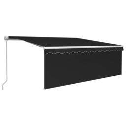 Berkfield Home Manual Retractable Awning with Blind 4.5x3m Anthracite - thumbnail 2