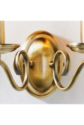 Netlighting Bernice 2 Light Indoor Candle Wall Light Antique Brass E14 in Gold - thumbnail 6