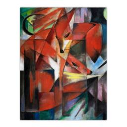 Artery8 Franz Marc Framed Wall Art The Foxes Colourful Abstract Painting - Size: A4 - thumbnail 3
