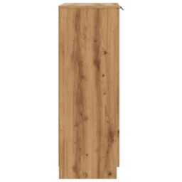 Berkfield Home Shoe Cabinet Artisian Oak 59x35x100.5 cm Engineered Wood in Brown - thumbnail 6