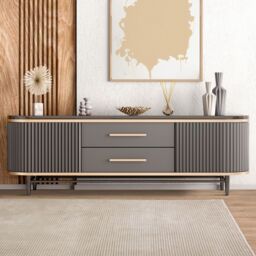 The Rug Shop UK Beige Modern Plain Striped Easy To Clean Area Rug - Size: 200 cm x 290 cm - thumbnail 7