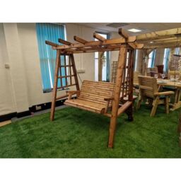 Churnet Valley Garden Furniture Ltd 2 Seater Valley Swing Seat Hammock - Redwood - Min. Assembly Required in Brown - thumbnail 2