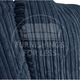 Furnishings For Less UK Delta Large Fabric 3 Seater Sofa With Padded Arms Jumbo Cord in Blue - thumbnail 2