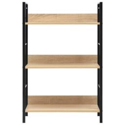 Berkfield Home 3-Layer Book Shelf Oak 60x27.6x90.5 cm Engineered Wood in Brown - thumbnail 3
