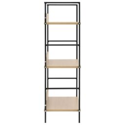 Berkfield Home 3-Layer Book Shelf Oak 60x27.6x90.5 cm Engineered Wood in Brown - thumbnail 4