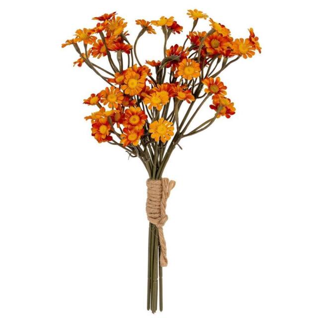 Lemon Pavilion Furniture and Decor Orange Daisy Bunch Artificial Flower - Plastic - L16xW16xH27 cm Orange - image 1