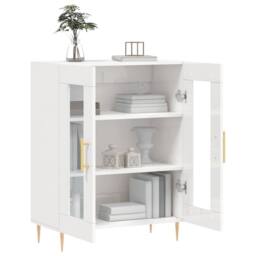 Berkfield Home Sideboard High Gloss White 69.5x34x90 cm Engineered Wood - thumbnail 4