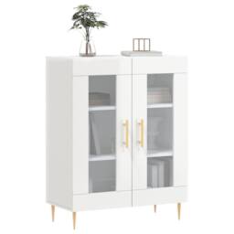 Berkfield Home Sideboard High Gloss White 69.5x34x90 cm Engineered Wood - thumbnail 3