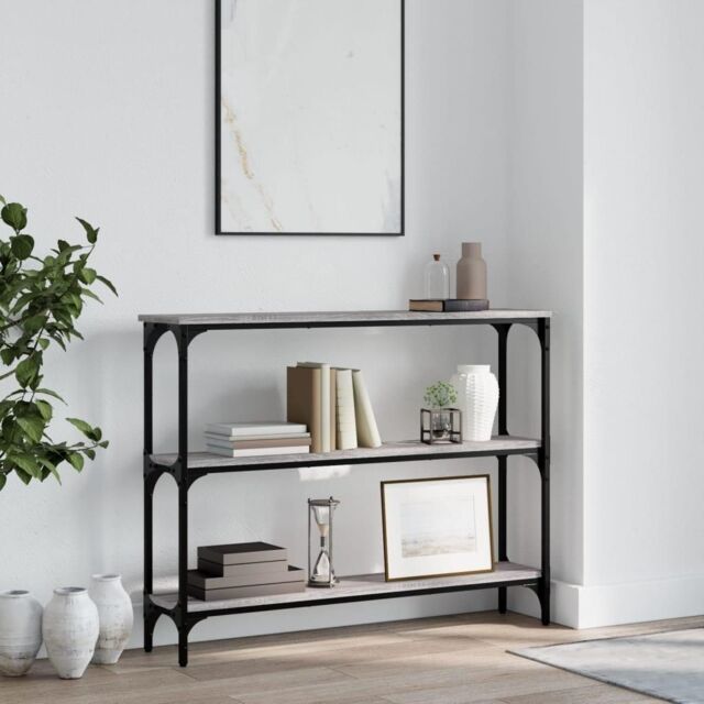 Console Table Grey Sonoma 100x22.5x75 cm Engineered Wood - image 1