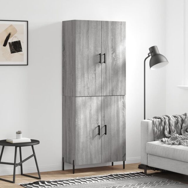 Berkfield Home Highboard Grey Sonoma 69.5x34x180 cm Engineered Wood - image 1