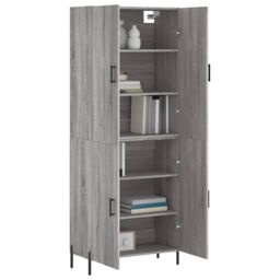 Berkfield Home Highboard Grey Sonoma 69.5x34x180 cm Engineered Wood - thumbnail 3