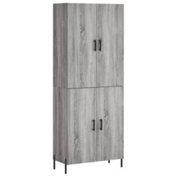 Berkfield Home Highboard Grey Sonoma 69.5x34x180 cm Engineered Wood - thumbnail 2